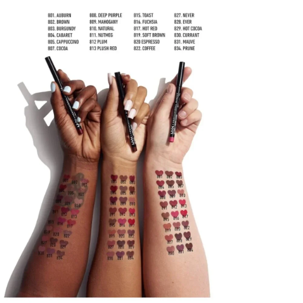 NEW - NYX Slim Lip Pencil, Long-Lasting Creamy Lip Liner - Prune